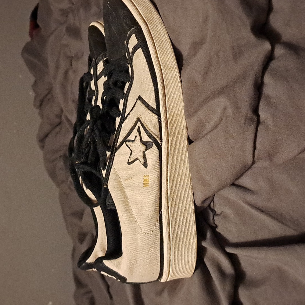 Black and tan converse